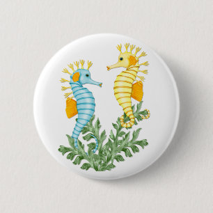 Seahorse Fantasy Ronde Button 5,7 Cm