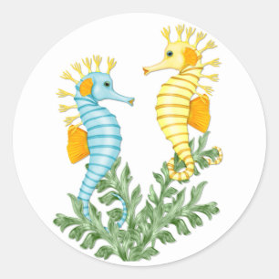 Seahorse Fantasy Ronde Sticker