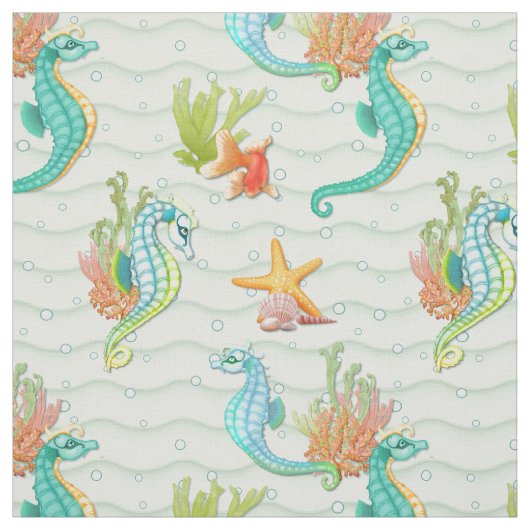 Seahorse Fantasy Stof (Swatch)