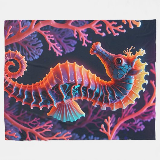 Seahorse Fleece Blanket (Voorkant (Horizontaal))