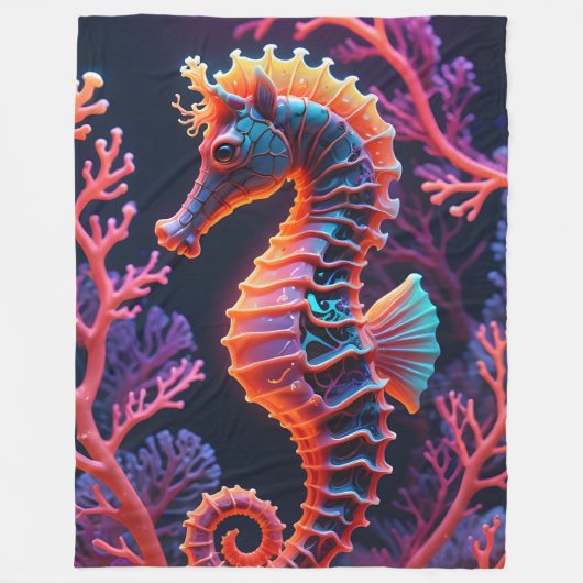Seahorse Fleece Blanket Deken (Voorkant)