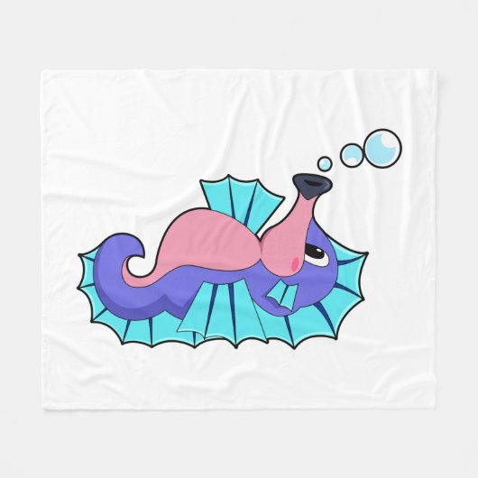 Seahorse Fleece Deken (Voorkant (Horizontaal))