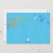 Seahorse Floral repesial Dinner Party Invitation Kaart (Achterkant)