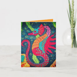Seahorse Folded Note Kaart