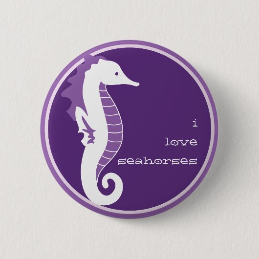 Seahorse Frolic Button - Paars (Voorkant)