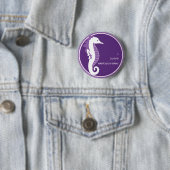 Seahorse Frolic Button - Paars (In situ)