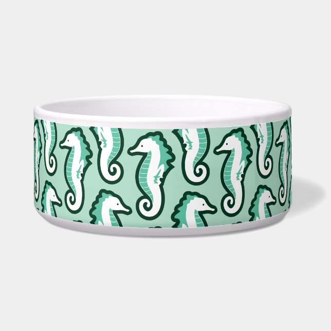 Seahorse Frolic Pet Bowl - Green Voerbakje (Voorkant)