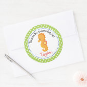 Seahorse gepersonaliseerd dank u Sticker Favor (Envelop)