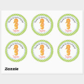 Seahorse gepersonaliseerd dank u Sticker Favor (Vel)