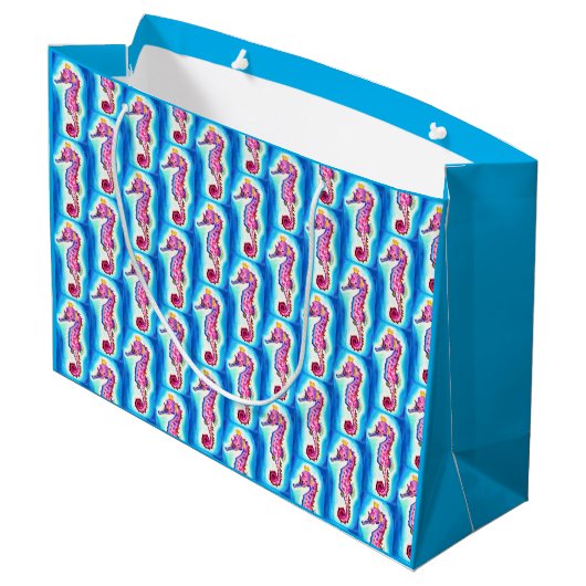 Seahorse Gift Bag Groot Cadeauzakje (Achterkant Gekanteld)