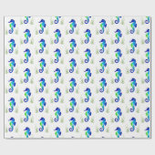 Seahorse Gift Wrap Cadeaupapier (Vlak)