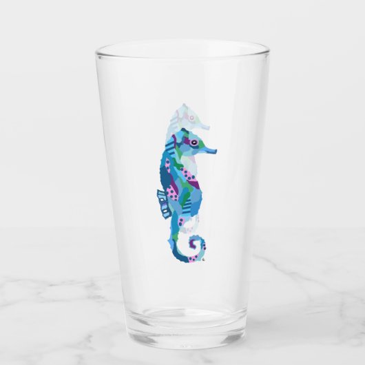 Seahorse Glassware Tumbler Stein (Voorkant)