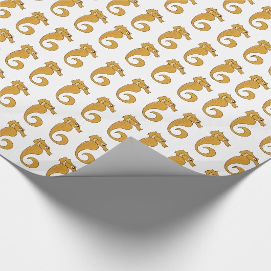 Seahorse - Glossy Wrapping Paper, 30 x 15' Cadeaupapier (Hoek)