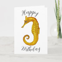 Seahorse Happy Birthday