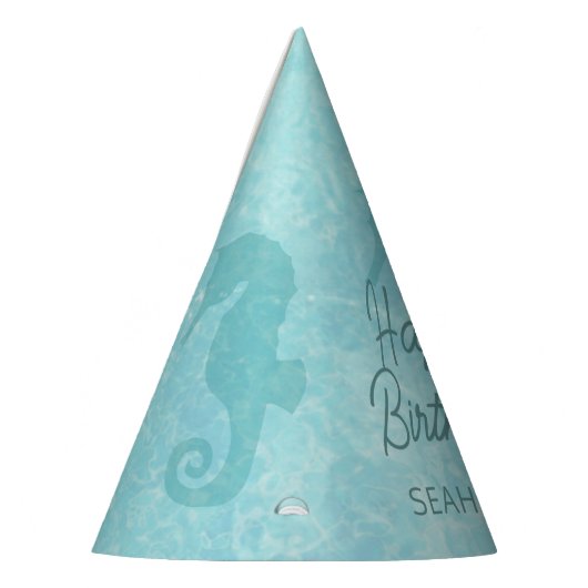 Seahorse Happy Birthday Pool Party Pet Feesthoedjes (Links)