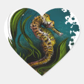 Seahorse Hart Sticker (Voorkant)