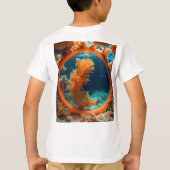 Seahorse Haven: Duik in unieke T-shirt Design!" (Achterkant)