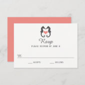 Seahorse Heart — RSVP-kaart RSVP Kaartje (Voorkant / Achterkant)