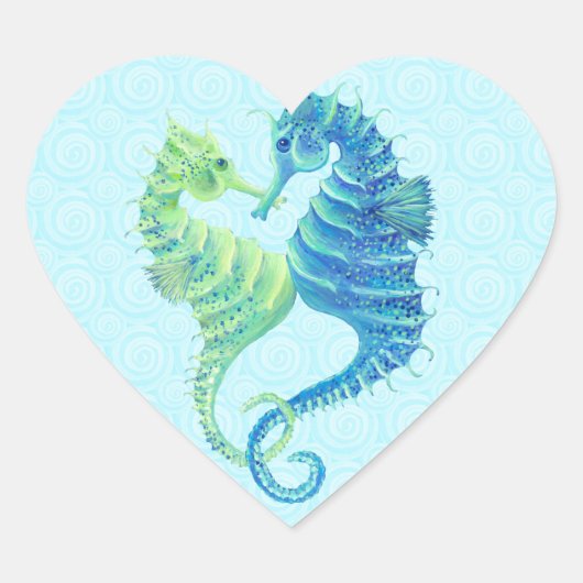 Seahorse Heart Sticker (Voorkant)