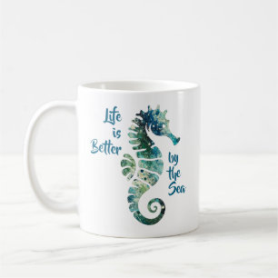 Seahorse - Het leven is beter door het Zee Koffiemok