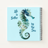 Seahorse - Het leven is beter door het Zee Notitieboek (Achterkant)