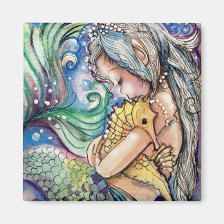 "Seahorse Hugs" Magneet
