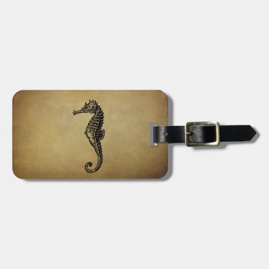  Seahorse Illustratie Bagagelabel (Voorkant horizontaal)
