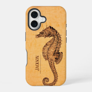 Seahorse Illustratie iPhone 16 Hoesje
