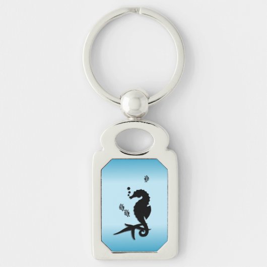 Seahorse in the Blue Sleutelhanger (Voorkant)