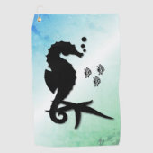 Seahorse in the Green Golfhanddoek (Voorkant)