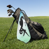 Seahorse in the Green Golfhanddoek (Groen)