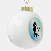 Seahorse in the Green Keramische Bal Ornament (Links)