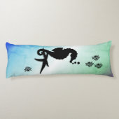 Seahorse in the Green Lichaamskussen (Achterkant)