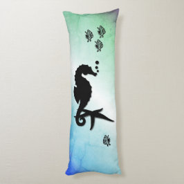 Seahorse in the Green Lichaamskussen