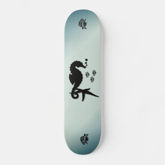 Seahorse in the Green Persoonlijk Skateboard (Voorkant)