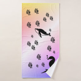 Seahorse in the Paars Badhanddoek