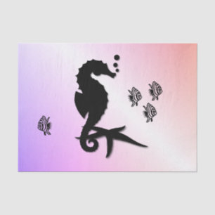 Seahorse in the Paars Tissuepapier