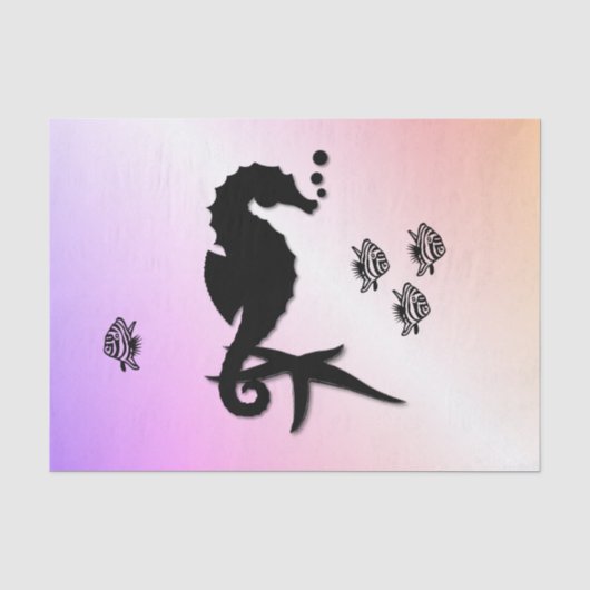 Seahorse in the Paars Tissuepapier (Voorkant)