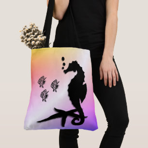 Seahorse in the Paars Tote Bag