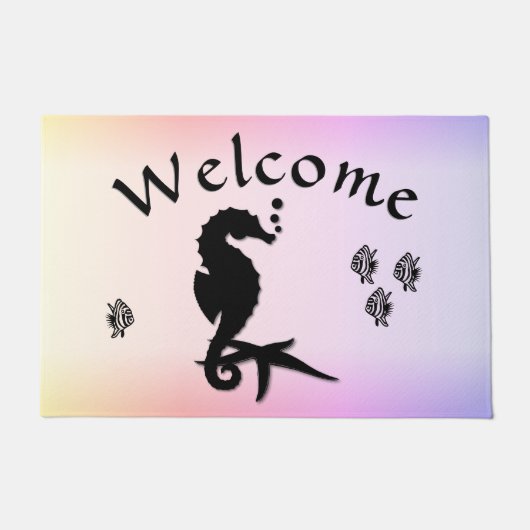 Seahorse in the Pink Welcome Deurmat (Voorkant)