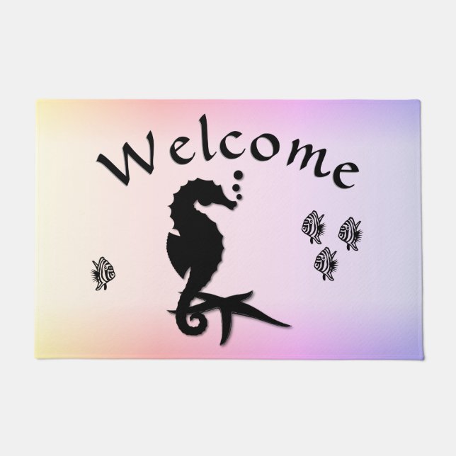 Seahorse in the Pink Welcome Deurmat (Voorkant)