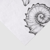 Seahorse Ink Black, White Tissuepapier (Detail)