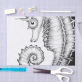 Seahorse Ink Black, White Tissuepapier (Craft)