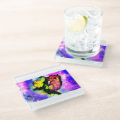 Seahorse  joy  glazen onderzetter (Schuin)