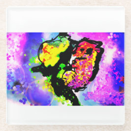 Seahorse  joy  glazen onderzetter