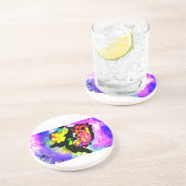 Seahorse  joy  zandsteen onderzetter (Zijkant)