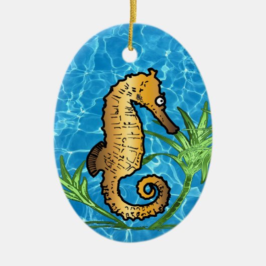 Seahorse Keramisch Ornament (Voorkant)
