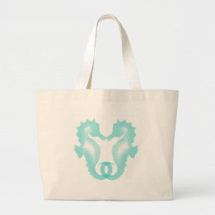 Seahorse Kiss Grote Tote Bag