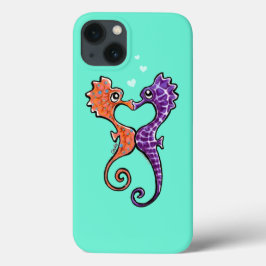 Seahorse Kiss Off-Leash Art™ iPhone 13 Hoesje
