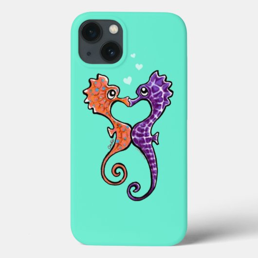 Seahorse Kiss Off-Leash Art™ Case-Mate iPhone Case (Achterkant)